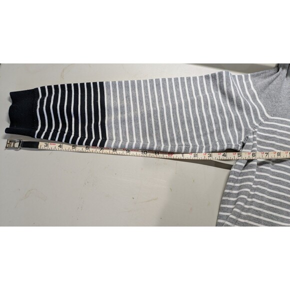 Eddie Bauer Sweater Women's Size 2XL  Gray White Black Striped Cardigan - Picture 3 of 6